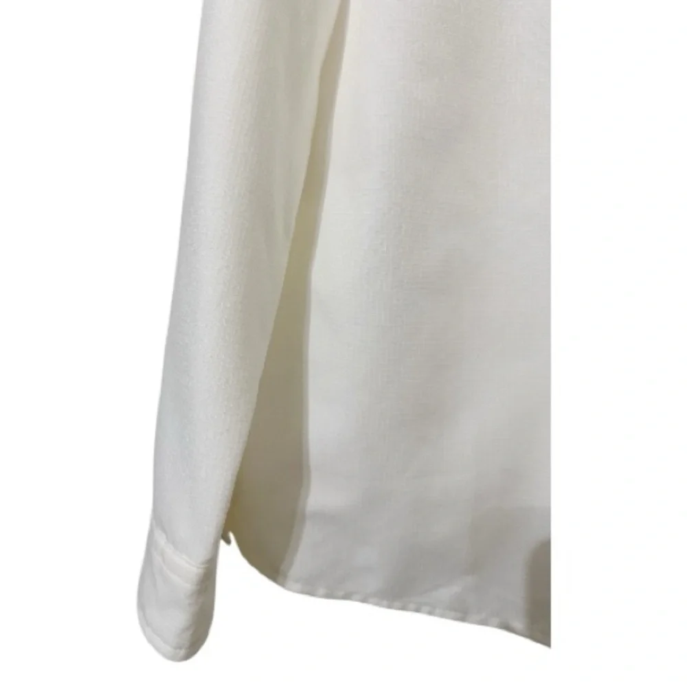 Duluth Trading Co White Ripstop Performance Button Up Shirt Women's Large L Tech - Picture 4 of 8